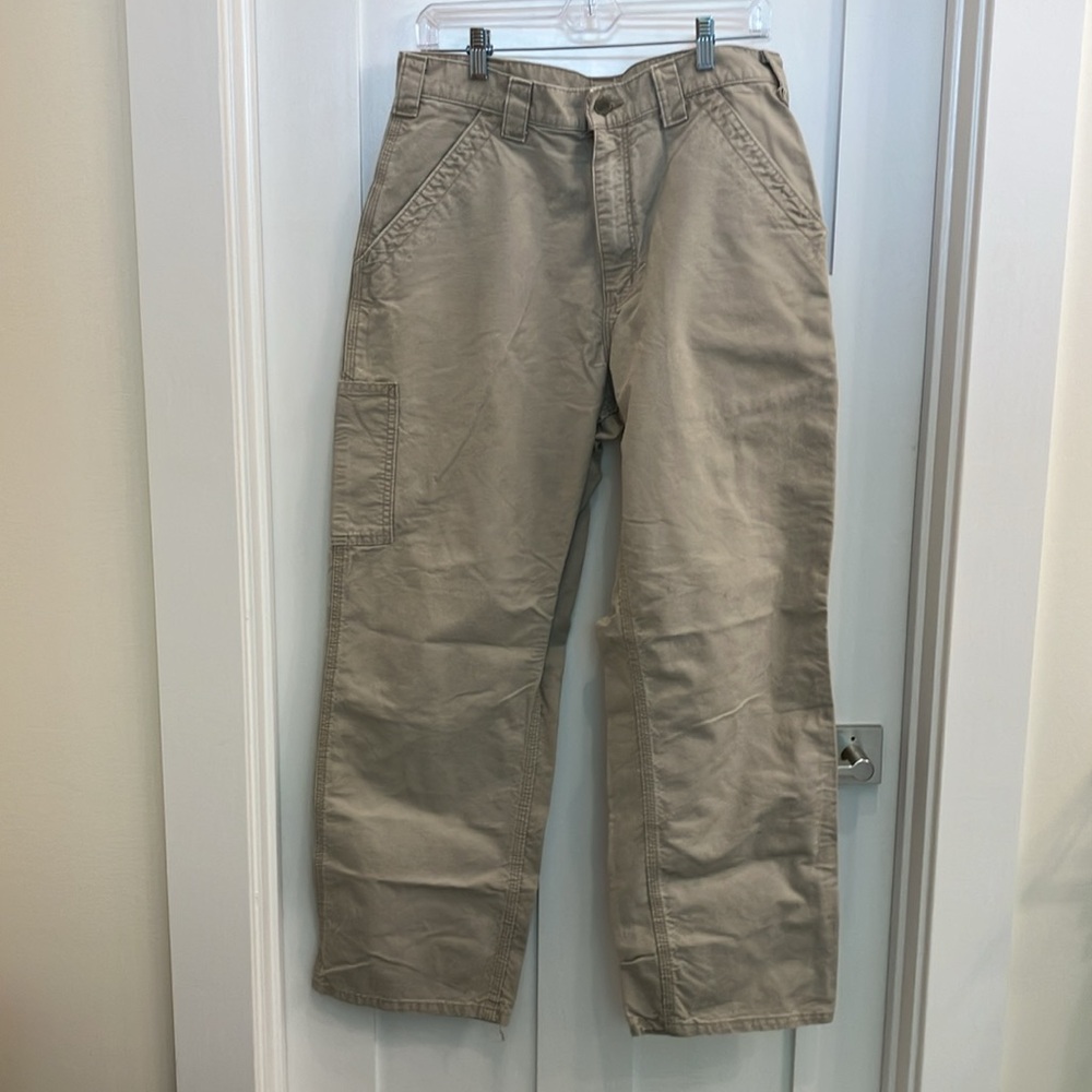 Carhartt Dungaree Fit Tan Cotton Work Pants
